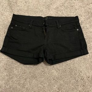 7 For All Mankind black Jean shorts
